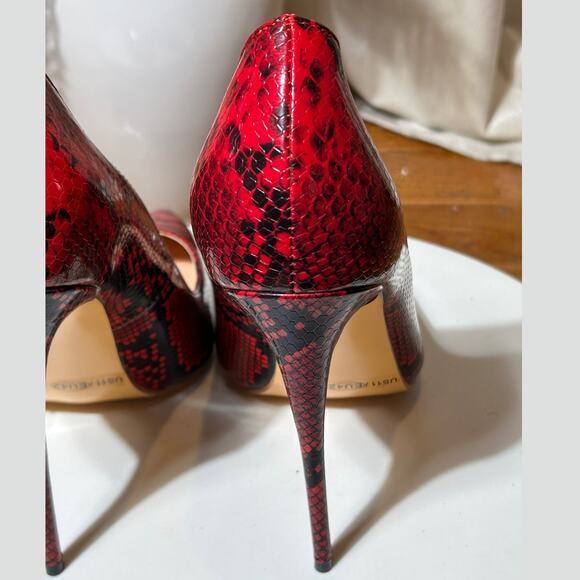 Red Snakeskin Pointed Toe Pumps – Bold 4.75” Heels‎ - Picture 10 of 10
